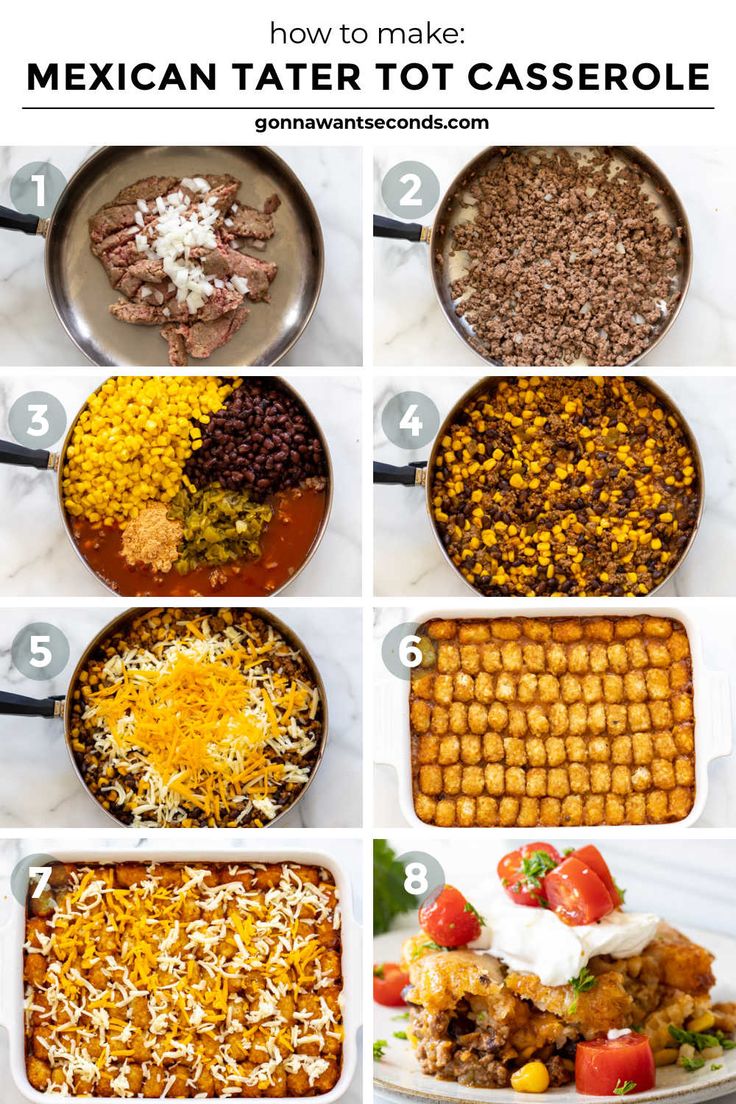 the steps to make mexican taco casserole