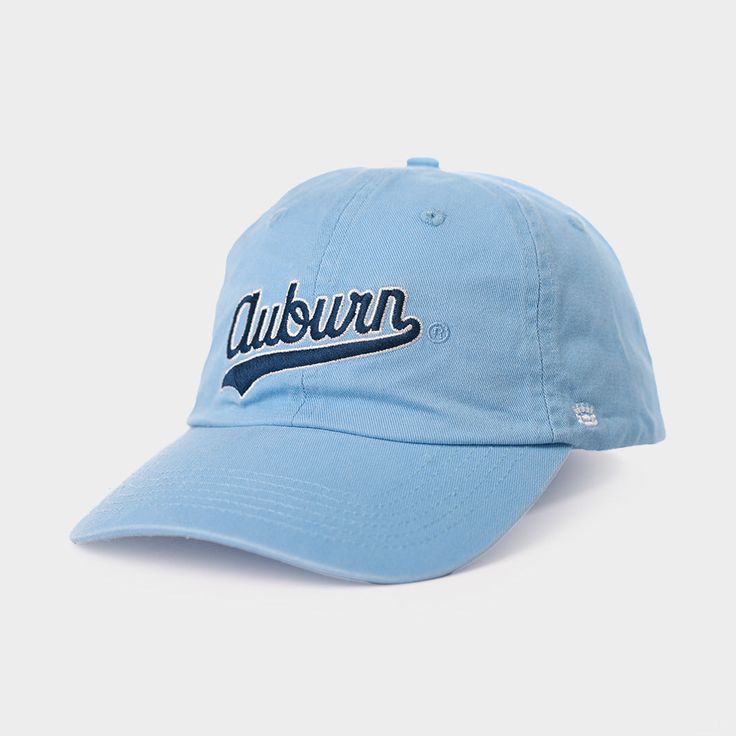 We never get tired of a classic baseball script, and we know how much baseball and softball mean to Tigers fans. This throwback Auburn baseball script is the best of both worlds, now on an ultra-cozy dad hat. Brought to you in partnership with College Vault. Auburn Baseball, Vintage Script, Retro Color Palette, Charm School, Best Of Both Worlds, Football And Basketball, Classic Logo, Retro Color, Dad Hat