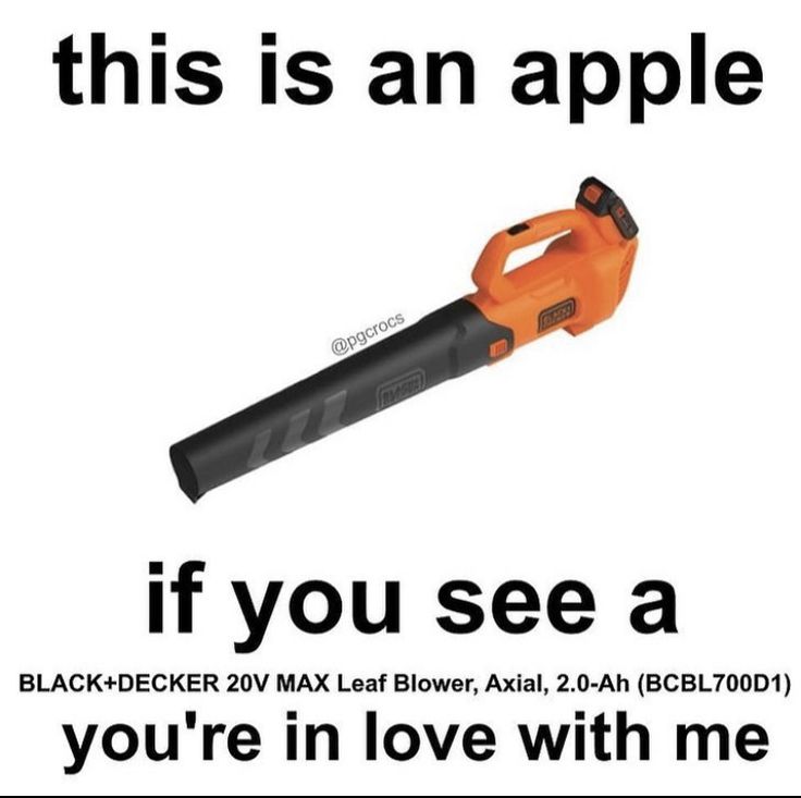 this is an apple if you see a black decker saw