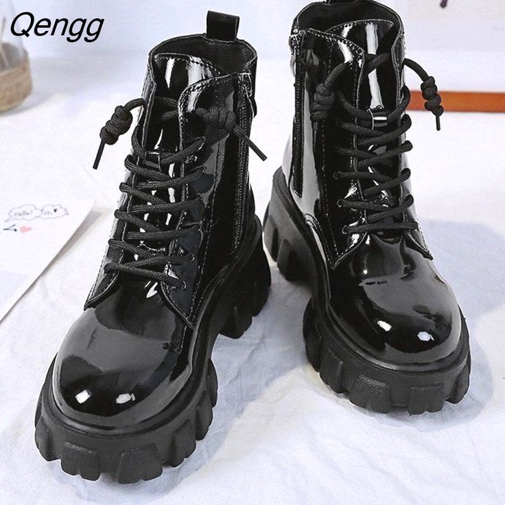 Shipping: Worldwide Express Shipping AvailableDelivery time: 7-15Days Fast ShippingReturns: Fast refund, 100% Money Back Guarantee.Brand Name: comemoreBoot Type: Chelsea BootsShaft Material: PUOutsole Material: RubberUpper Material: PUOrigin: Mainland ChinaSeason: WinterInsole Material: EVAHeel Type: Square heelLining Material: PVCBoot Height: ANKLEItem Type: BootsFashion Element: zipperDepartment Name: AdultToe Shape: Round ToeHeel Height: High (5cm-8cm)With Platforms: YesPlatform Height: 0-3cm Trendy Black High Ankle Martin Boots, Black Ankle-high Martin Boots For Spring, Winter Black Martin Boots, Black High Heel Martin Boots For Winter, Chunky Platform Lace-up Boots, Black Martin Boots With Round Toe For Spring, Trendy Black High Heel Martin Boots, Trendy Black Ankle Martin Boots, Black High-top Martin Boots With Padded Ankle