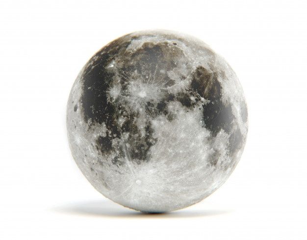 the full moon is shown on a white background with no shadow or lightening effect