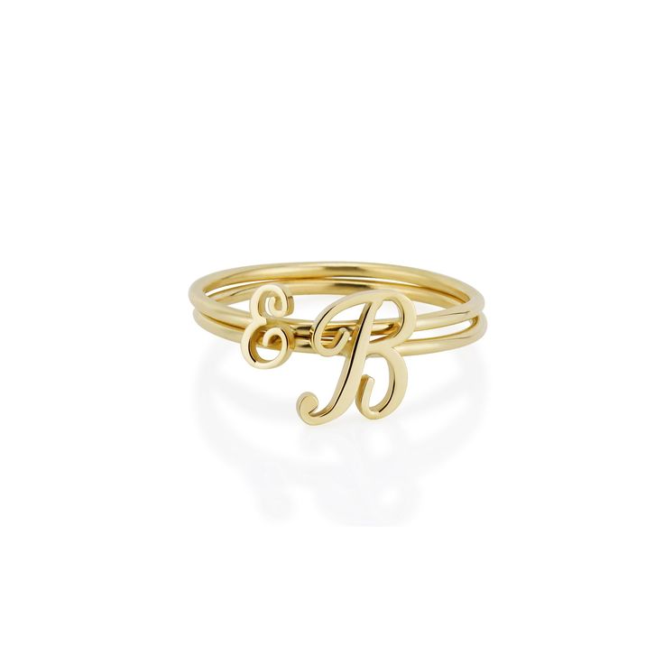 The 14kt AMELIA script initial stackable ring is available in small (5.25mm height) and large (8mm height). Ring band measures 1mm thick and is a great way to stack your favorite initials! Due to its personalized nature, please allow 2-3 weeks for this style to ship. Classic Adjustable Stackable Rings With Initials, Elegant Adjustable Stackable Rings With Initials, Elegant Yellow Gold Stackable Rings With Custom Name, Adjustable Yellow Gold Rings With Initials, Classic 14k Gold Stackable Rings With Initials, Elegant Gold Stackable Rings With Initials, Yellow Gold Stackable Promise Rings With Initials, Adjustable 14k Gold Monogram Initial Ring, Script Initial