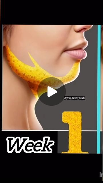 a woman with yellow peels on her face and the number one in front of her