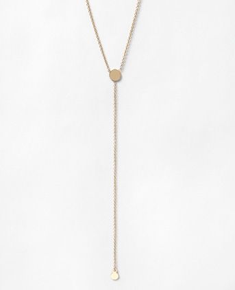 Gold Lariat Necklace, Low Cut Top, Cut Top, Letter Necklace, Drop In, Lariat Necklace, Peek A Boo, White Tee, Low Cut