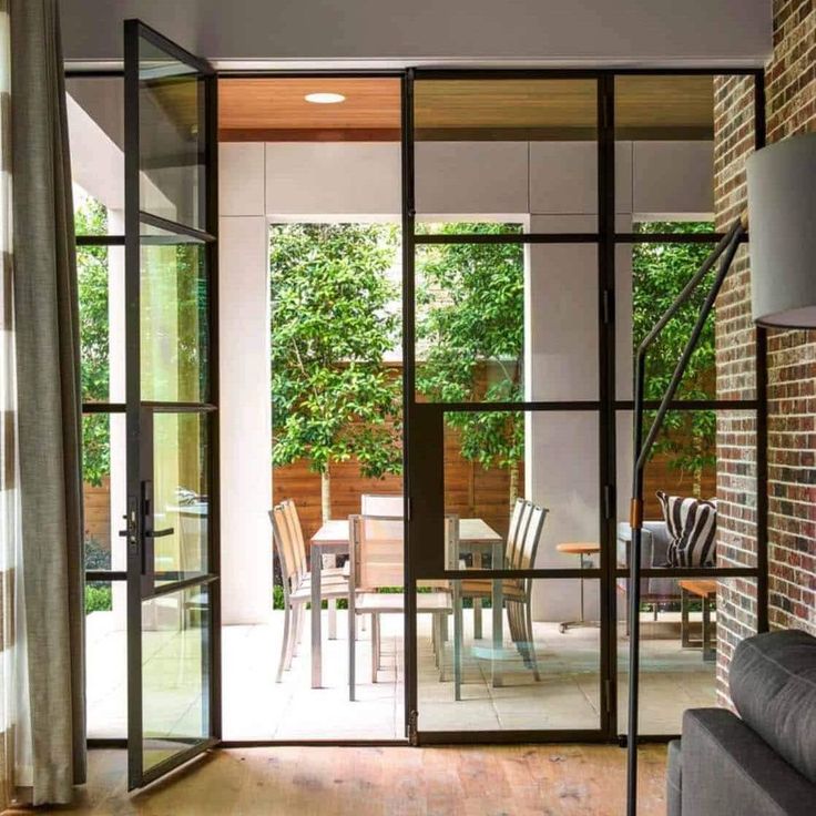 IWD Beautiful Garden Double Wrought Iron French Patio Door CIFD-D0201 Square Top with Two Sidelights French Entry Doors, Double Patio Doors, Wrought Iron Front Door, Steel Frame Doors, Iron Front Door, French Patio, Iron Entry Doors, Pivot Door, French Doors Patio