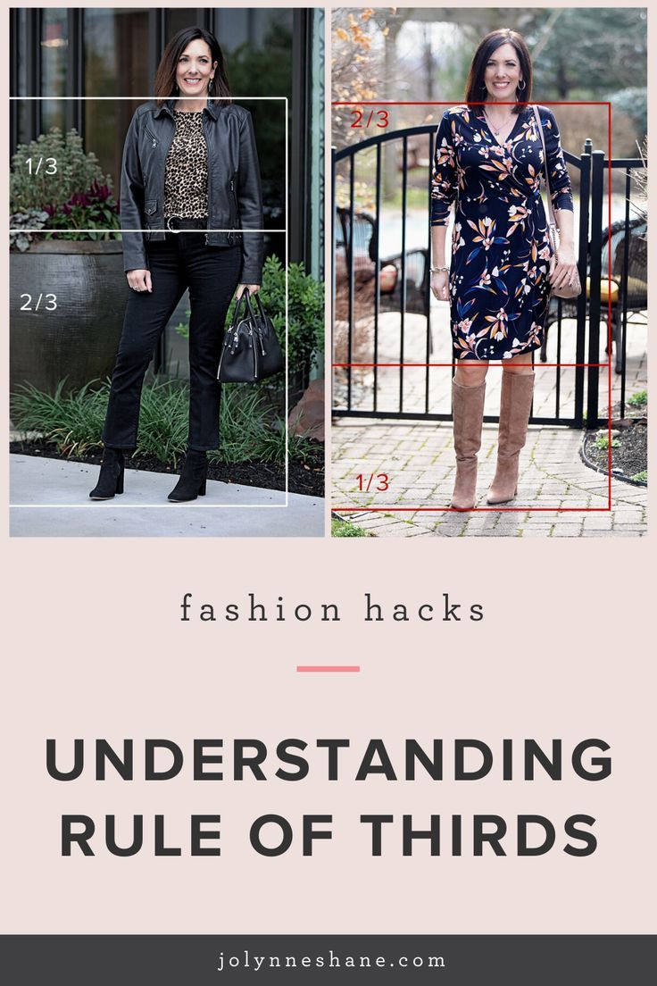 Fashion Tips: Understanding the Rule of Thirds There��’s a concept called Rule of Thirds that will help you put together more flattering outfits almost instantly. No matter how cute the individual pieces are, if the proportion of your outfit is off, it may look frumpy or unflattering. Here’s how to fix it, using the rule of thirds. Two Thirds Clothing, Rule Of Thirds Clothing, Fashion Rule Of Thirds, Short Curvy Women Fashion, Fashion Rules For Women, Modest Mom, Basics Wardrobe, The Rule Of Thirds, Outfit Tips