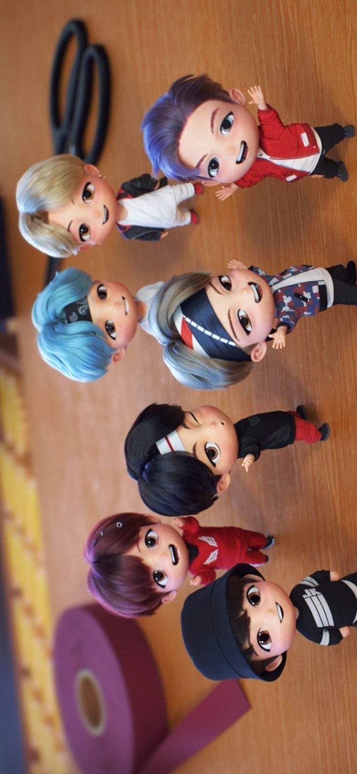 the dolls are all wearing different outfits