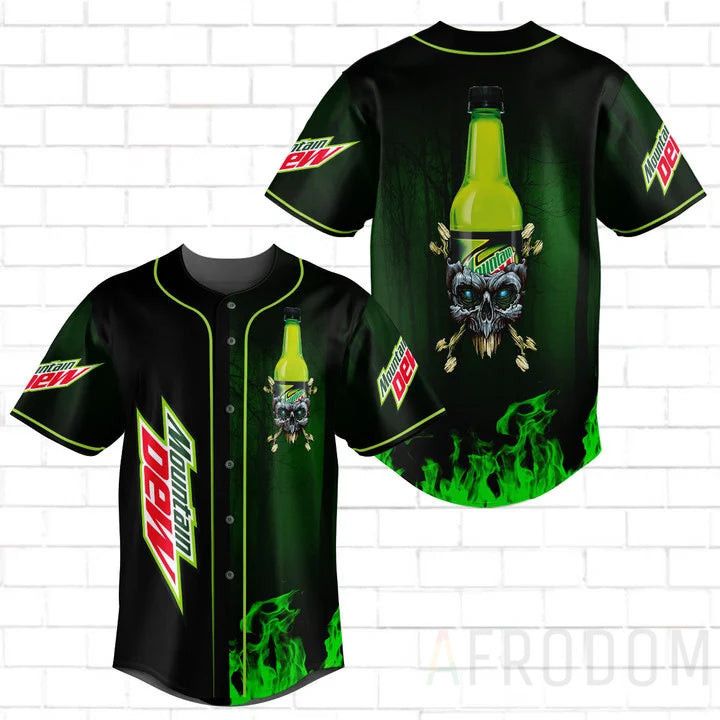 Skull With Mountain Dew Baseball Jersey, mountain dew jersey, mountain dew cycling jersey, mountain dew bike jersey, mountain dew clothing, vintage mountain dew shirt, mountain dew merch, Skull Fire, Baseball Jersey Men, Baseball Uniforms, Custom Baseball Jersey, Baseball Jersey Shirt, Play Baseball, Bike Jersey, Mountain Dew, Custom Jerseys