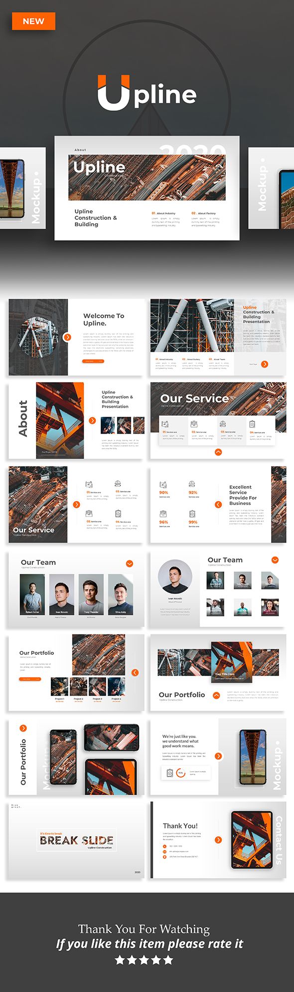 an image of a website design with orange accents