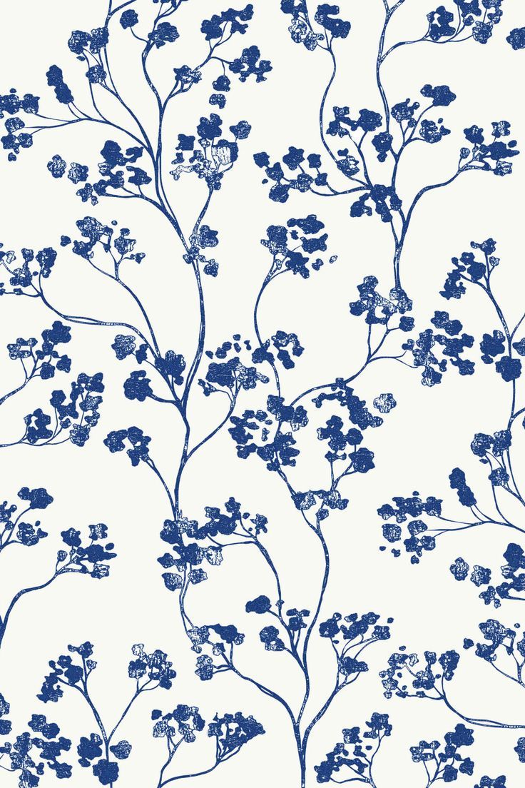 Kew Floral Wallpaper in Baltic Navy, a botanical design Navy Blue Rooms, Cute Summer Wallpapers, Cute Blue Wallpaper, Ipad Background, Blue Wallpaper Iphone, Cream Wallpaper, Navy Wallpaper, Painted Walls, Plain Wallpaper