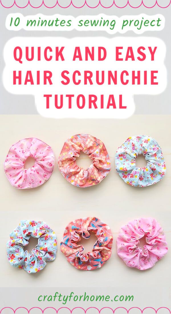 the instructions to make quick and easy hair scrunchies for kids are shown here