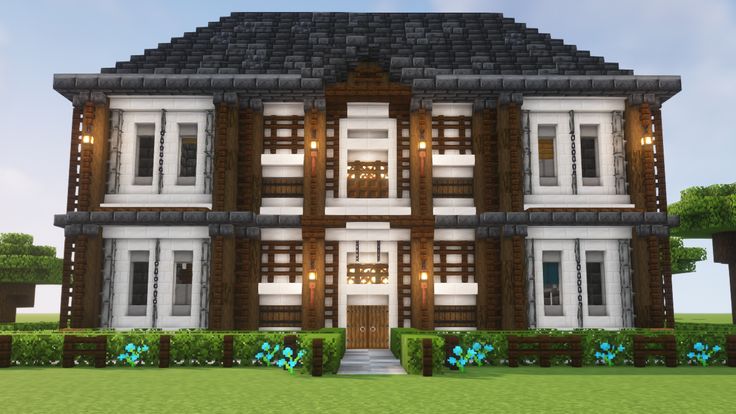 an image of a large house in minecraft