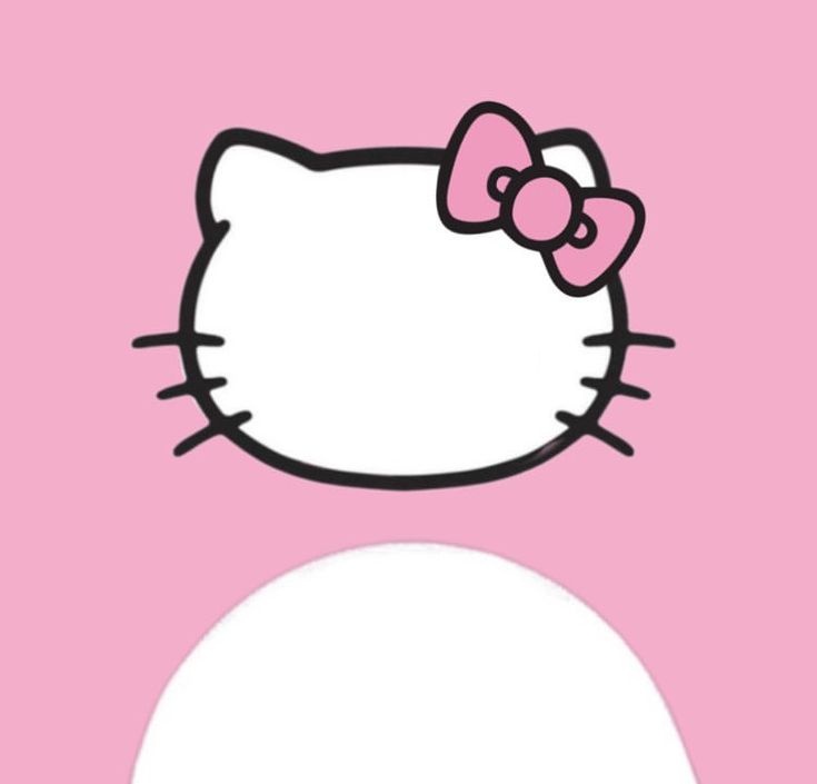 an image of a hello kitty wallpaper in pink and white with the word hello kitty on it