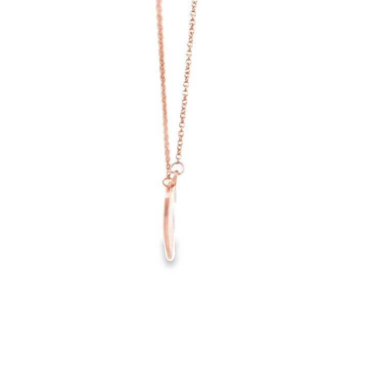 Elevate your style with our exquisite Rosé Gold 14K Broken Heart Necklace. This stunning piece features a delicate broken heart design, measuring 15 x 17mm, perfectly crafted in 14K rosé gold. - Metal: 14K Rosé Gold Necklace- Length: 18 inches- Pendant Dimensions: 15 x 17mm Perfectly crafted for ladies, this broken heart necklace symbolizes timeless elegance and sophistication. The delicate design and rosé gold finish make it a standout piece in any jewelry collection. Rose Gold Necklace With Cable Chain And Round Pendant, Rose Gold Necklace With Round Pendant And Cable Chain, Rose Gold Jewelry With Round Pendant And Cable Chain, Delicate Rose Gold Necklace With Round Pendant, Rose Gold Teardrop Pendant Fine Jewelry, Delicate Rose Gold Teardrop Pendant Jewelry, Rose Gold Necklace With Heart Charm And Initial Pendant, 14k Rose Gold Necklace With Heart Charm, Rose Gold Initial Pendant Necklace With Delicate Chain