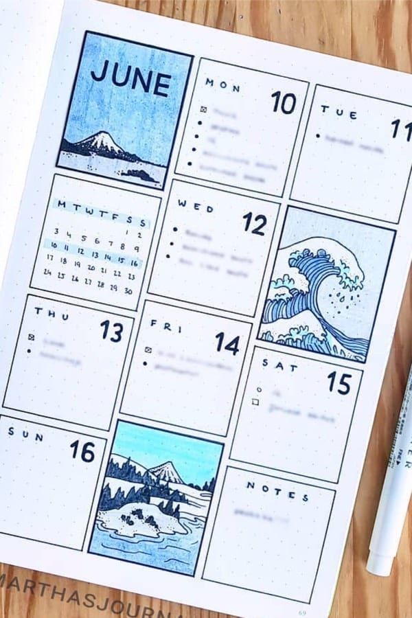 a calendar with the words june on it