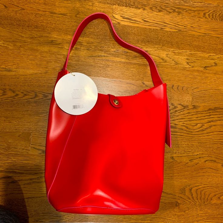 Red, Beautiful Stylish Shoulder Bag With Snap Closure For Shopping, Double Handle Hobo Bag With Snap Closure For Shopping, Bucket-shaped Hobo Bag With Snap Closure, Shopping Hobo Shoulder Bag With Snap Closure, Red Modern Satchel For Shopping, Trendy Red Hobo Bag With Double Handle, Modern Red Satchel For Shopping, Red Bucket Bag With Detachable Strap And Double Handle, Red Rectangular Bucket Bag For Shopping