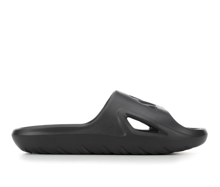 This product is part of the adidas® End Plastic Waste movement and contains recycled content, EVA construction made with a minimum of 50% natural and renewable materials, Easy slip-on entry, Open round toe, Cushioned foam insole with traction design, Bio-based EVA midsole made with 17% plant-based content derived from sugarcane, Durable outsole with traction grooves, adidas® branding details including embossed upper | Men's Adidas Adicane Sustainable Sport Slides Sandals in CBlack/CBlack Size 11 Casual Water Sports Sneakers With Slip-resistance, Casual Water Sports Sneakers Slip-resistant, Casual Slip-resistant Sneakers For Water Sports, Sporty Slides With Cushioned Footbed For Outdoor, Sporty Outdoor Slides With Cushioned Footbed, Modern Slides For Sports In Summer, Modern Sport Sandals With Arch Support For Outdoor, Breathable Casual Sports Sandals, Lightweight Functional Sport Sandals