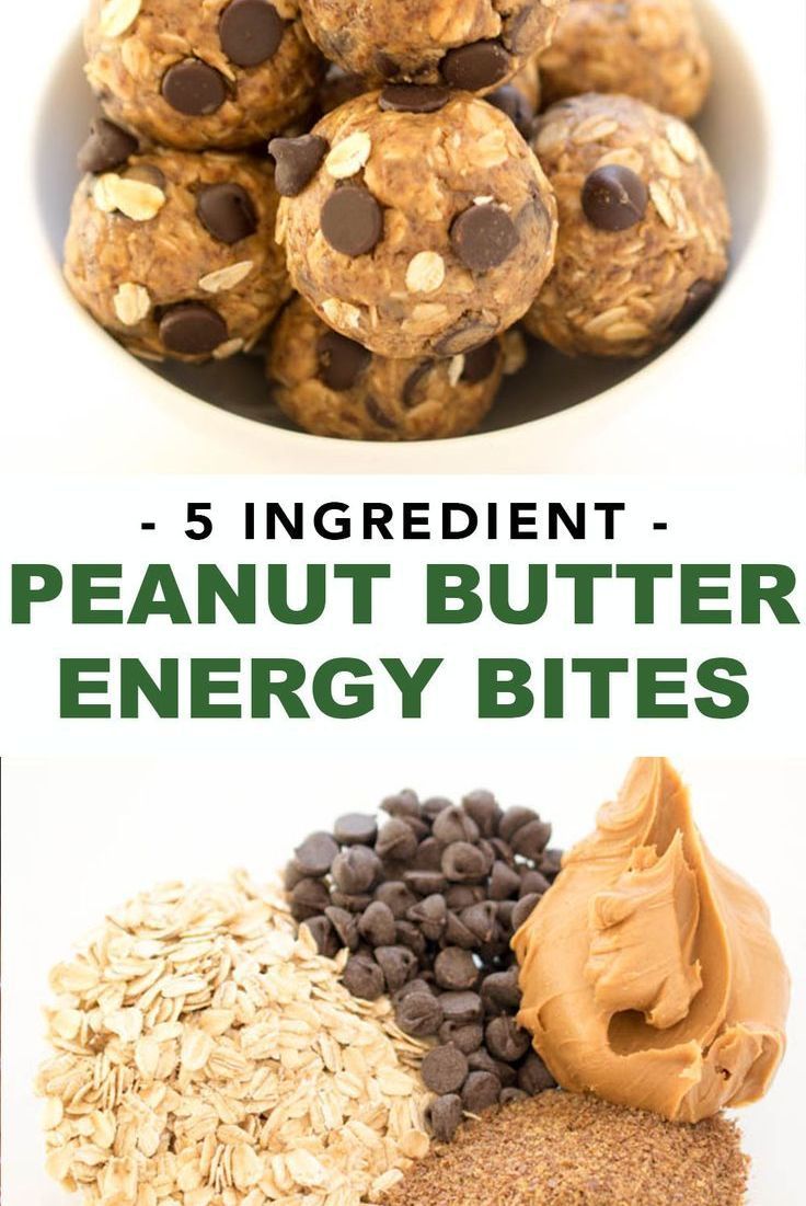 peanut butter energy bites with chocolate chips and oats