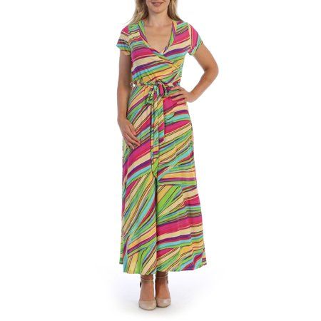 Ella Samani Colorful Print Plus size Wrap Dress. This Perfect plus size wrap dress has an Slinky Fabric Ensures You'll Never Be Stuck Wondering What To Wear Again. Size: 1X.  Color: Pink.  Gender: female.  Age Group: adult. Multicolor V-neck Wrap Dress For Vacation, Vibrant Green V-neck Maxi Dress, Multicolor Surplice Neckline Maxi Dress For Summer, Multicolor Maxi Dress With Surplice Neckline For Summer, Multicolor Maxi Dress With Tie Waist, Multicolor Summer Wrap Dress, Fitted Multicolor Wrap Dress For Summer, Multicolor V-neck Wrap Dress For Summer, Multicolor Surplice Neckline Wrap Dress For Spring