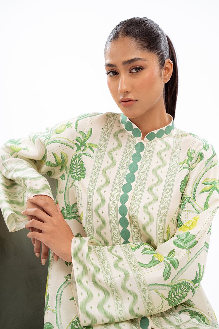 Nia Luxury Digital Print Sets For Eid, Luxury Embroidered Nida Sets, Luxury Cotton Sets With Placement Embroidery, Luxury Nida Fabric Sets With Intricate Embroidery, Luxury Designer Block Print Sets, Luxury Semi-stitched Handloom Sets, Luxury Cotton Sets With Woven Motifs, Luxury Unstitched Embroidered Sets, Yumna Zaidi Shirts