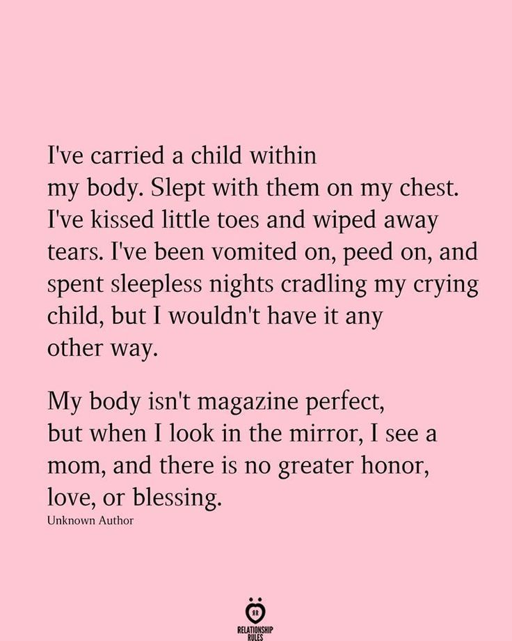 a pink background with the words, i've carried a child within my body