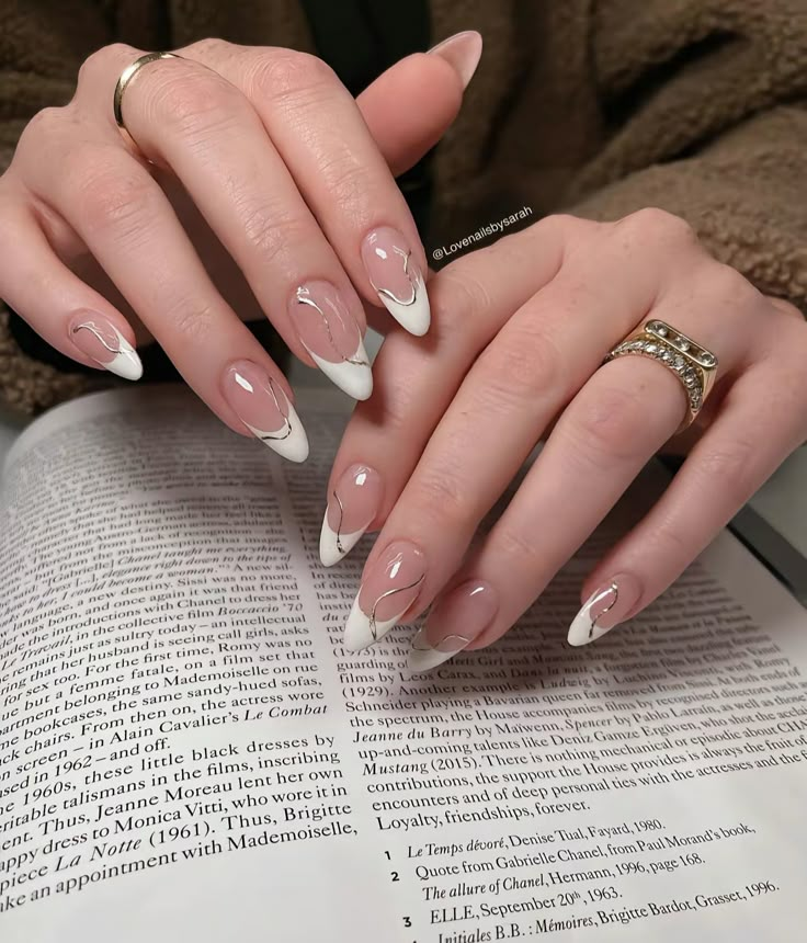 Trendy White Nails, Nail Designs For Brides, White Fall Nails, White Nail Ideas, White French Tips, Elegant Touch Nails, Hello Nails, Romantic Nails, Subtle Nails