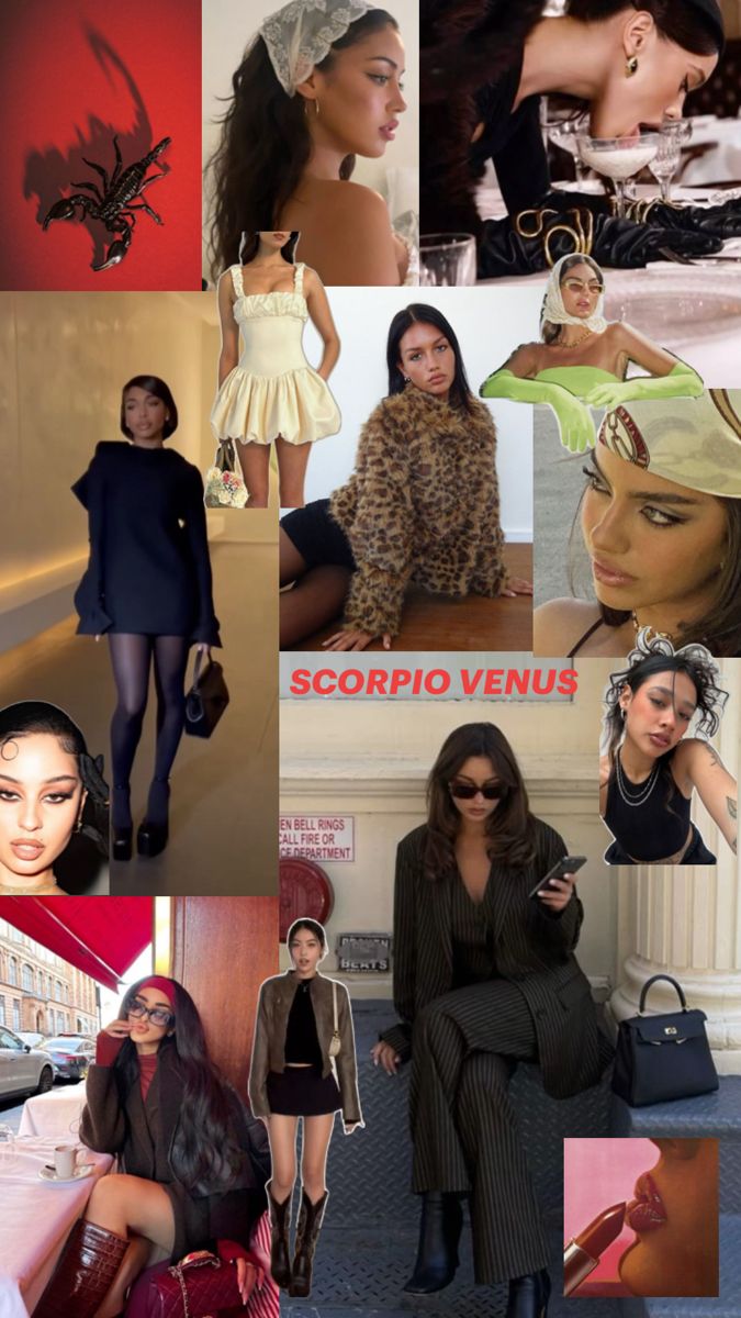 the collage shows many different women in their outfits