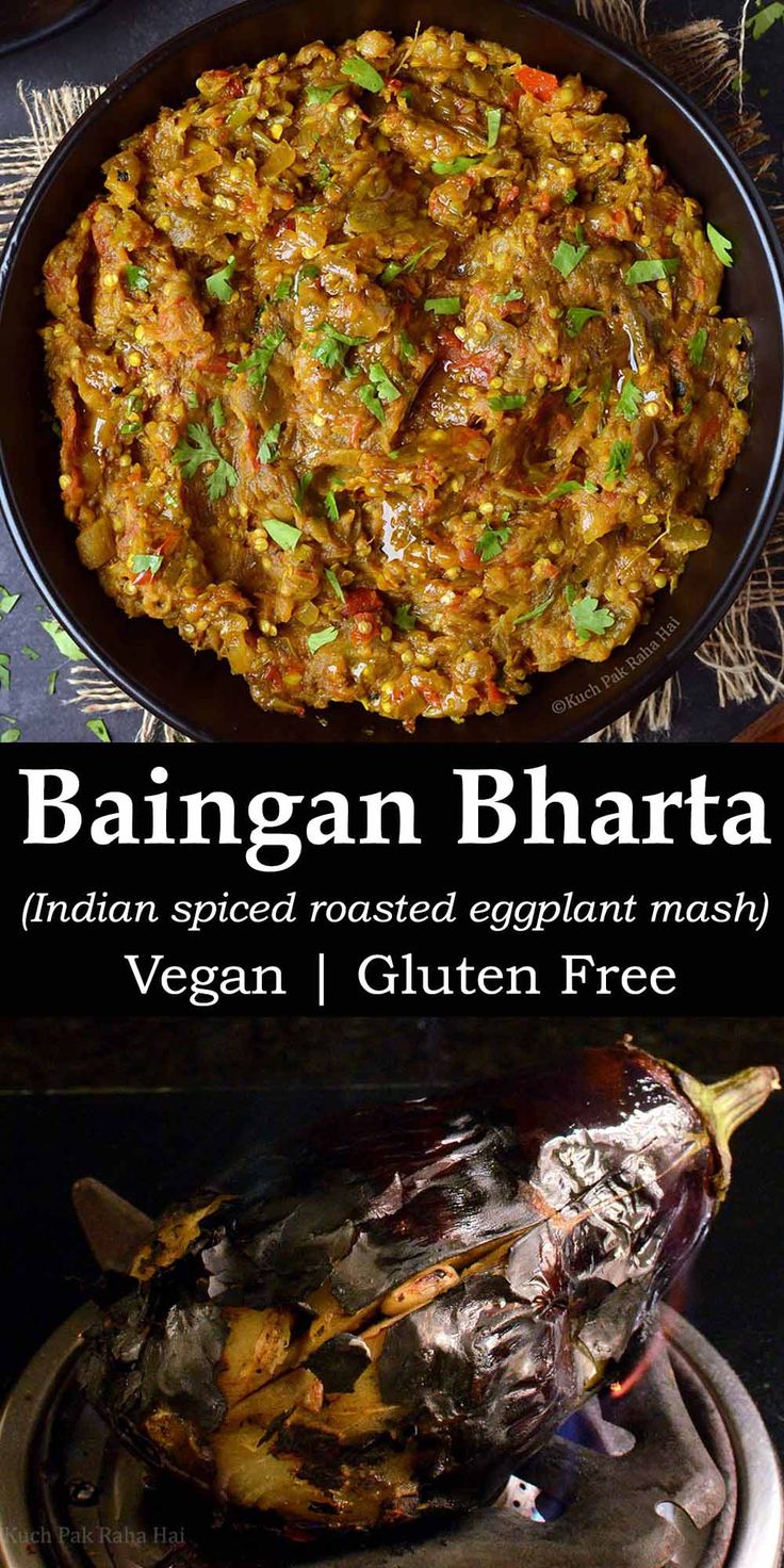 Baingan Bharta (Roasted Eggplant Mash) Baingan Bharta Recipe, Bharta Recipe, Baingan Bharta, Indian Vegan, Roasted Eggplant, Roast Eggplant, Eggplant Recipes, Fire Roasted, Tikka Masala