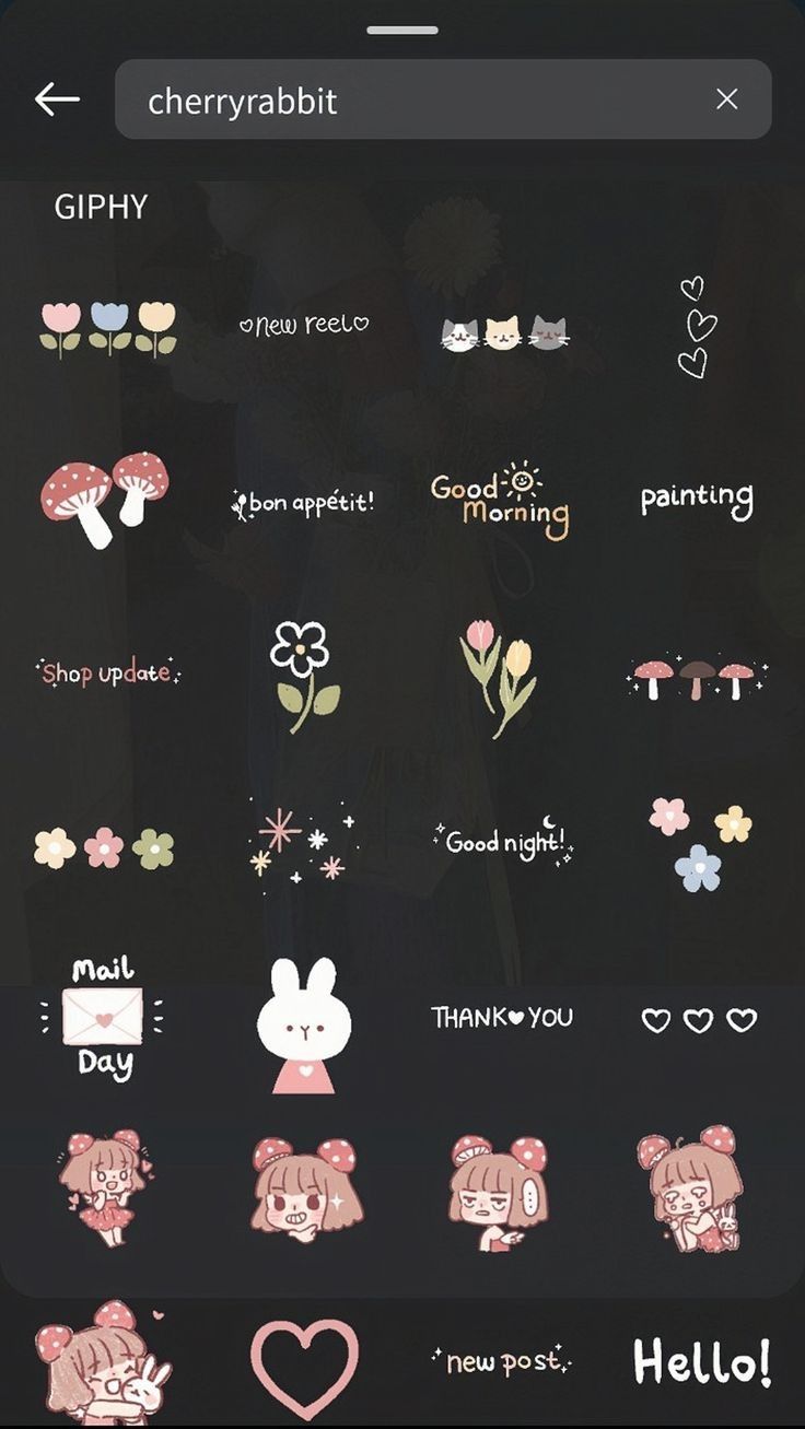 an iphone screen with stickers on it and the words hello kitty written in different languages