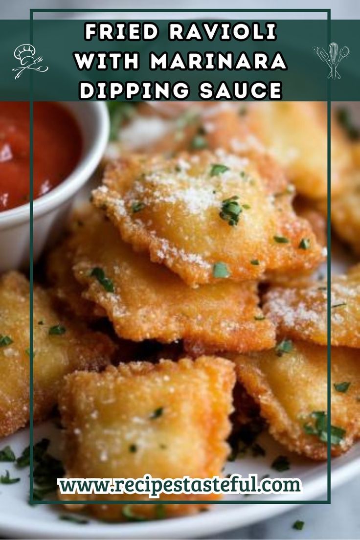 fried ravioli with marinara dipping sauce