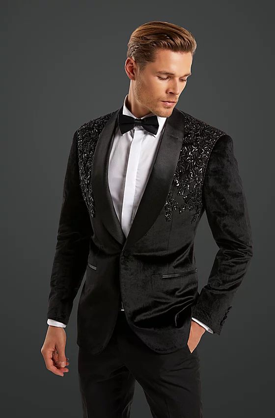 Custom Designer Wedding Suits | Couture Menswear Suits Couture, Couture Menswear, Designer Blazers For Men, Groom Dress Men, Wedding Dresses Men Indian, Modern Groom, Rhinestone Embroidery, Embroidery Suit, Wedding Dress Men