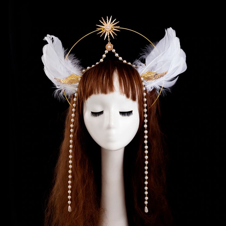 Angel Costume Accessories, Angel Head Piece, Angel Wings Headpiece, Angelic Crown, Angel Halo Gold, Angel Halo Headband, Golden Halo Crown, Angel Halo, Cheap Costumes