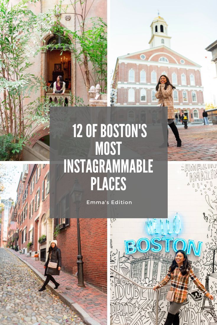 boston's most instagramable places with the caption that reads, 12 of boston's most instagramable places