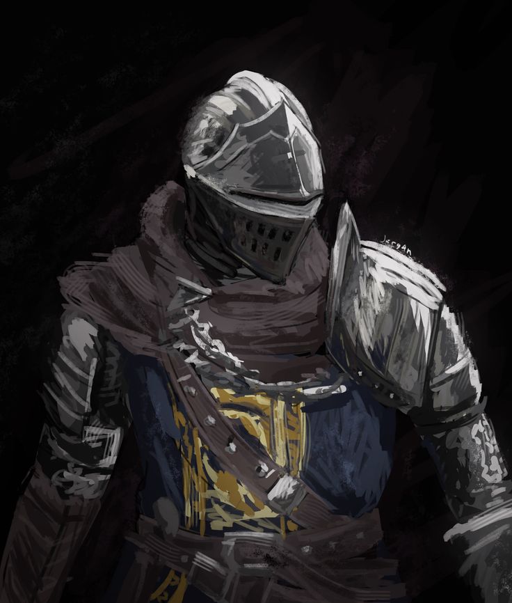 a painting of a knight in full armor