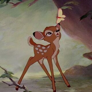 an animated image of a deer in the woods