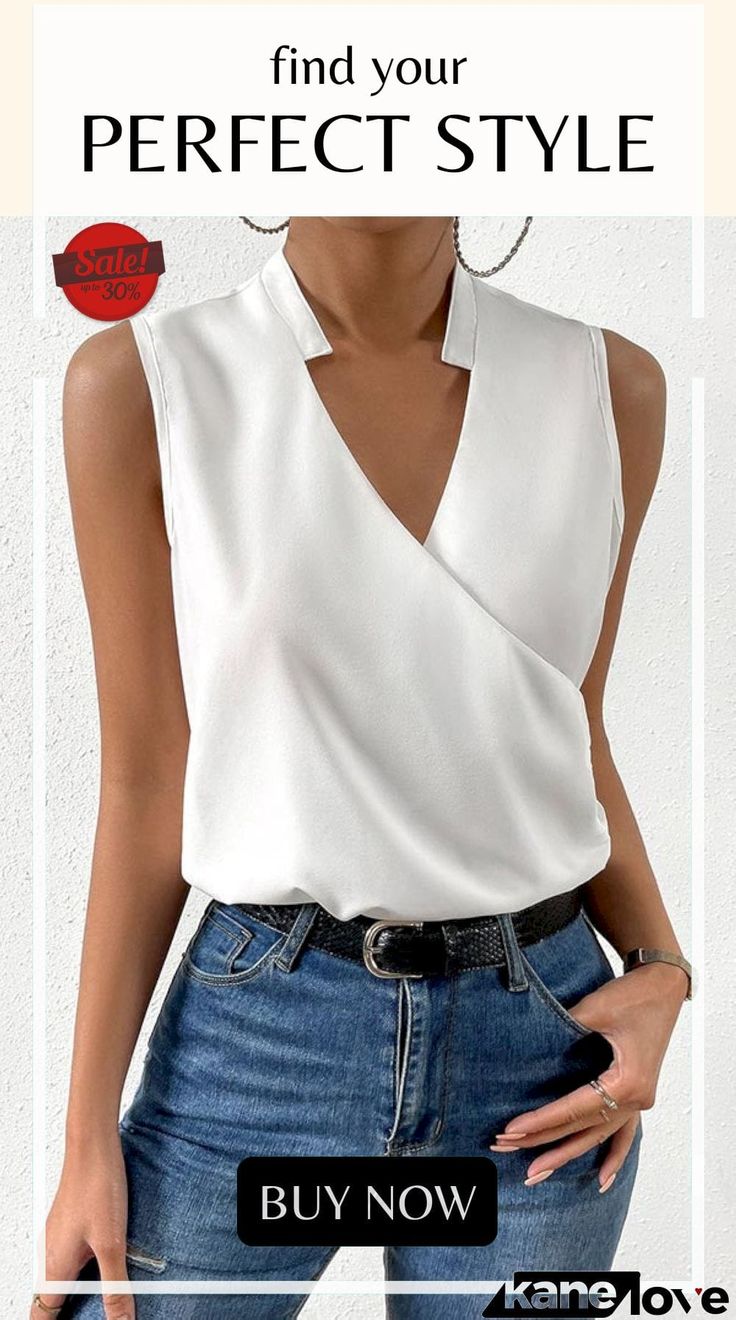 Classy Sleeveless Plain Top Sleeveless Top For Spring, Sleeveless Summer Workwear Vest, Trendy Sleeveless Tops For Workwear, Trendy Sleeveless Stretch Top, Summer Sleeveless Workwear Vest, Chic Sleeveless Vest Top, Trendy White Sleeveless Blouse, Chic Vest For Summer, Chic Sleeveless Stretch Tops