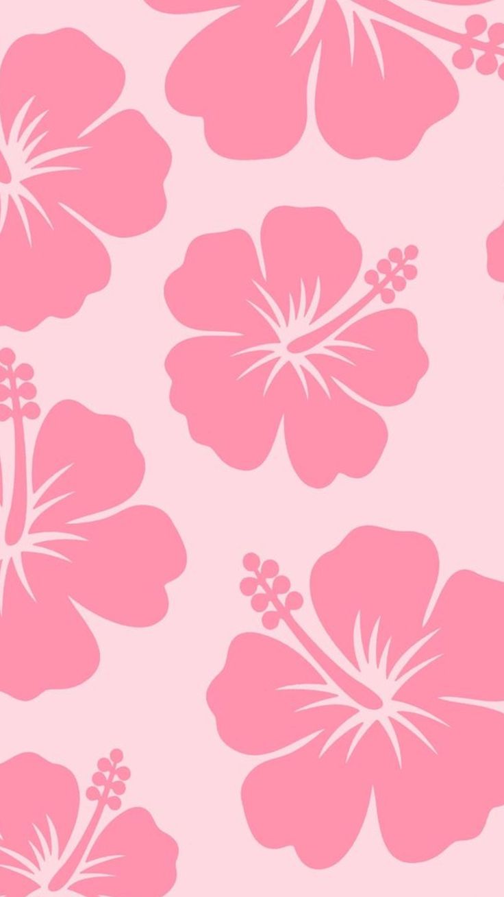 a pink flower wallpaper with white and pink flowers on the bottom half of it