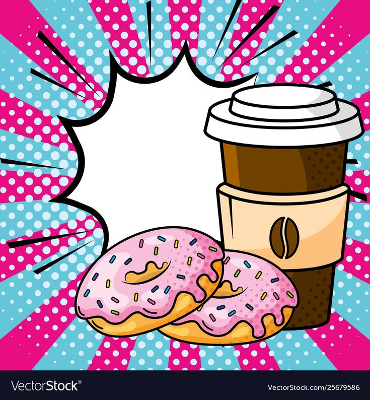 a cup of coffee and two donuts with sprinkles