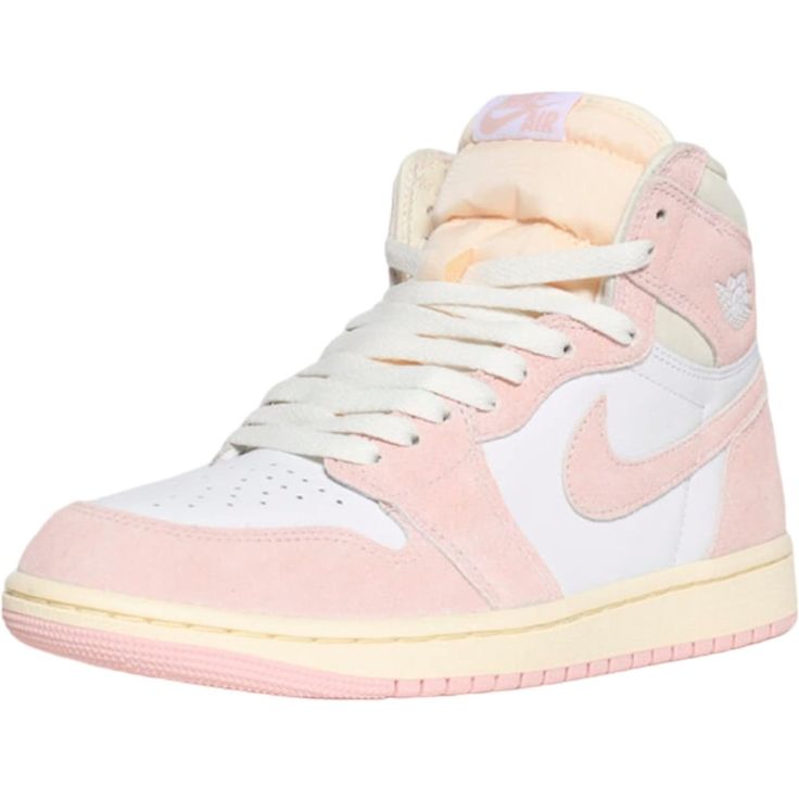 Jordan Brand Is Giving This Jordan 1 Release To The Ladies, With The Women’s-Exclusive Air Jordan 1 Retro High Og Washed Pink. White Custom Sneakers, Air Jordans Girls, Nike Shoes Jordan, Grey Tennis Shoes, All White Sneakers, Pink Jordans, Huaraches Shoes, Nike Shoes Girls, Jordans Girls