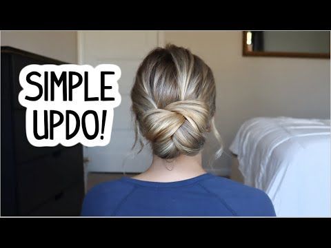 Rainy Day Fancy Hairstyles, Easy Updo No Bobby Pins, At Home Updos For Medium Length Hair, Bun Updo Hairstyles Short Hair, Hair Tie Bun Hack, Easy Diy Low Bun, Easy Wedding Hairstyles Long Hair, Easy Hair Up Tutorial, Easy Hair For Long Hair