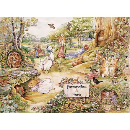 an image of children's artwork with animals in the woods and birds flying around