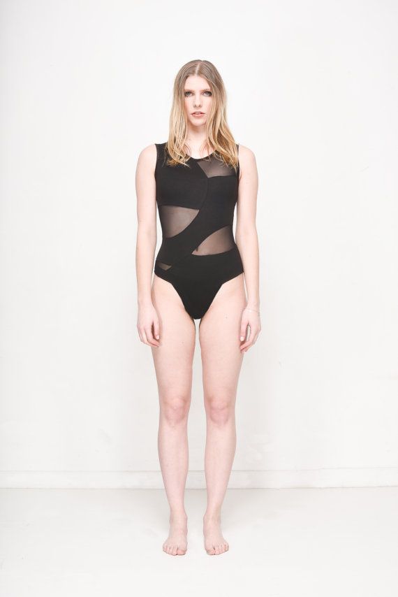 Vasa bodysuit Modern Stretch Bodysuit For Party, Modern Stretch Party Bodysuit, Sheer Stretch Mesh Bodysuit, Summer Fitted Mesh Bodysuit, High Stretch Black Mesh Bodysuit, Black Mesh Bodysuit With Mesh Sleeves, Modern Stretch Bodysuit With Lined Body, Modern Black Stretch Bodysuit, Modern Stretch Lined Bodysuit