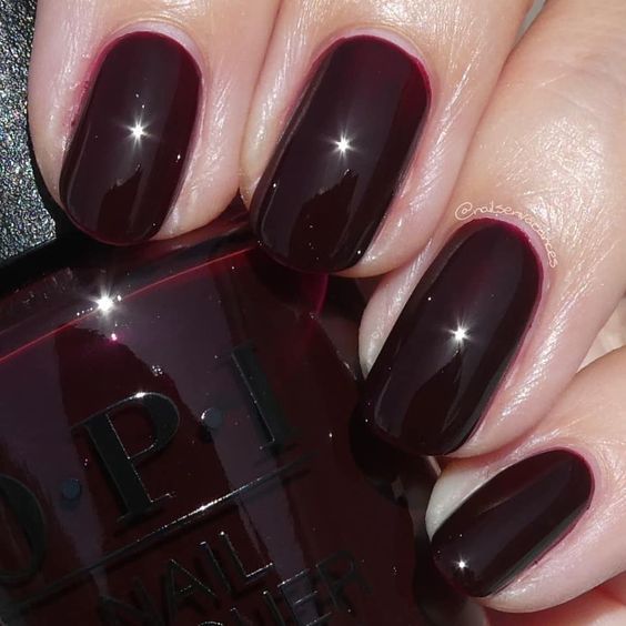 nail polish, opi nail polish, maroon nails, wine nails, red nails, dark nails #affiliate Manicure Nail Colors, Nail Colors For Christmas, Opi Complimentary Wine, Wine Nail Polish, Nail Colors Summer, Nail Designs Ombre, Vampy Nails, Female Aesthetic, Dark Red Nails