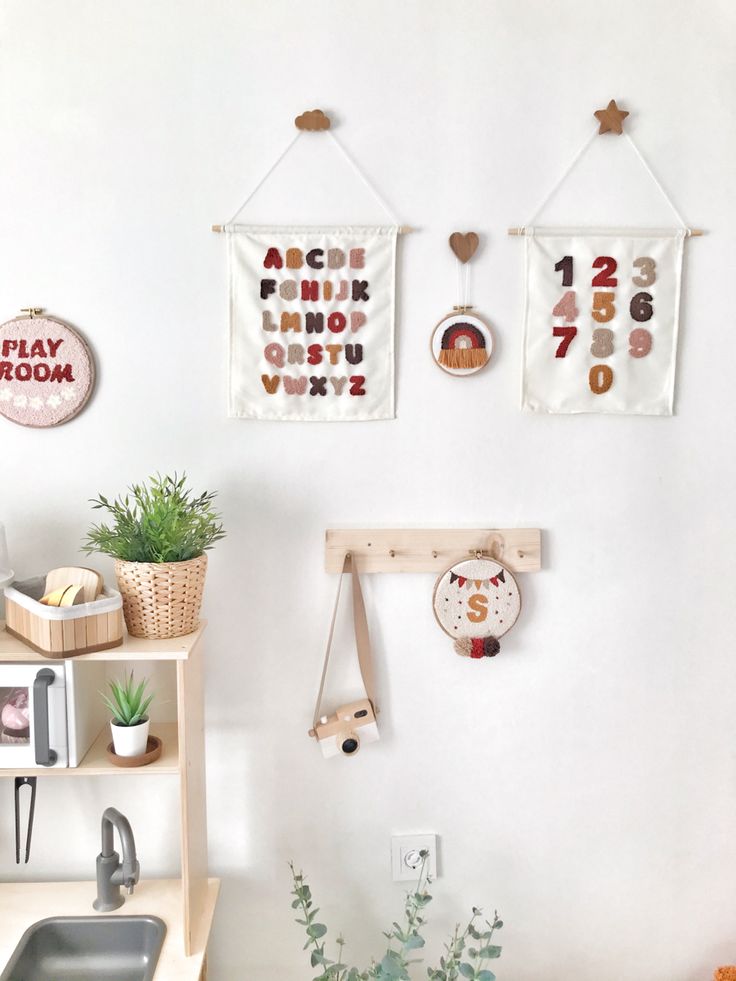 the kitchen is clean and ready to be used as a child's playroom