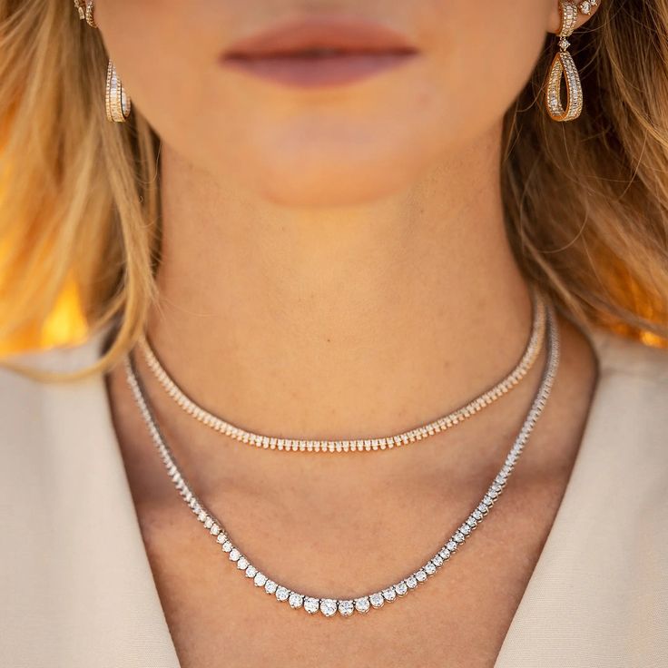 Lorena Diamond Tennis Necklace-Princess Jewelry Shop