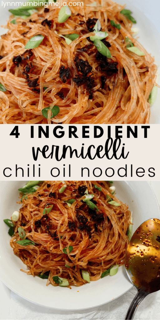 four ingredient vermiceli chili noodle salad