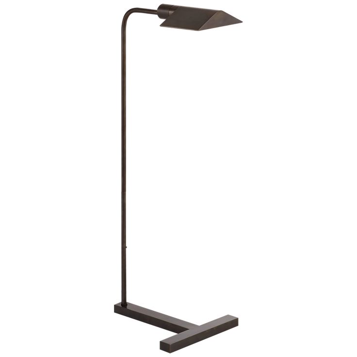 a black floor lamp on a white background