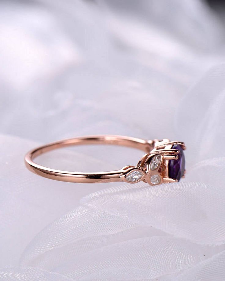 A 1 carat 6mm round Cut Natural Amethyst ring Accent stones: white CZ The stones of the ring can be replace with other different kinds of gemstone such as morganite, aquamarine, amethyst, citrine, white CZ, pink CZ,etc. If you want to customize your own personal ring, please feel free to contact with me. (925 sterling silver white/yellow/rose gold plated or solid 14k white/yellow/rose gold are available) 14 days money back guarantee. Solitaire Rose Gold Birthstone Ring For Wedding, Wedding Birthstone Ring With Halo Design In Cubic Zirconia, Amethyst Diamond Ring In Yellow Gold For Wedding, Cubic Zirconia Birthstone Ring With Prong Setting For Wedding, Amethyst Ring With Brilliant Cut For Anniversary, Wedding Amethyst Ring In Yellow Gold With Diamonds, Rose Gold Solitaire Birthstone Wedding Ring, Yellow Gold Amethyst Ring With Diamonds For Wedding, Gold Amethyst Diamond Ring For Wedding