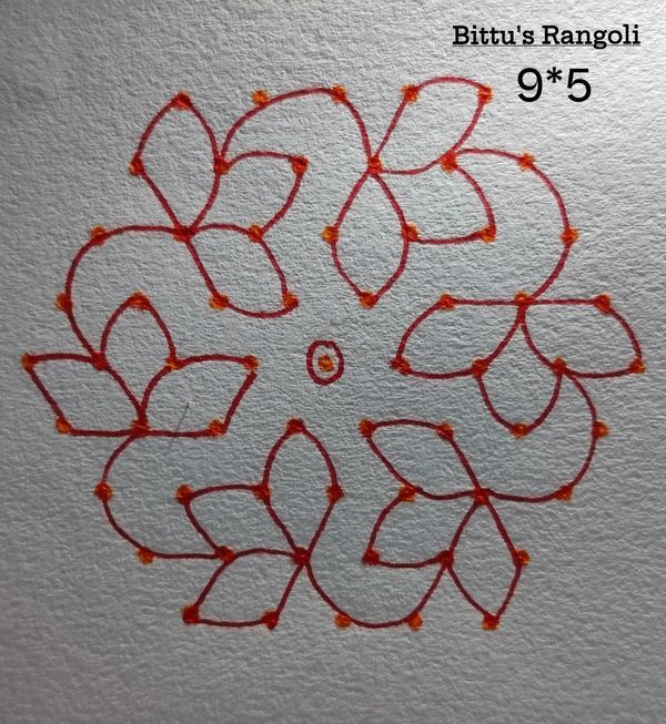 a drawing with red thread on white paper