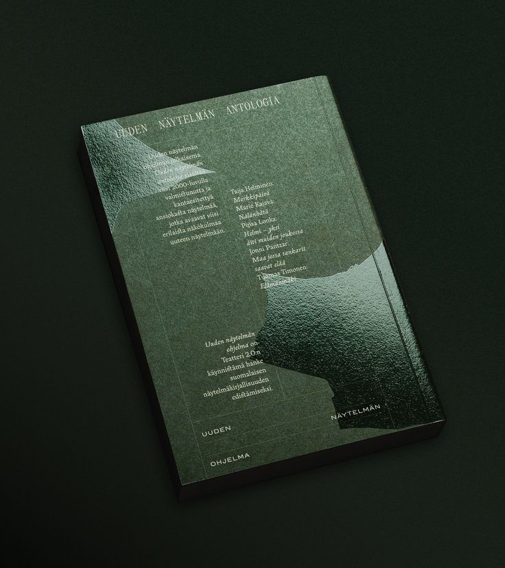 a brochure designed to look like it is in the dark with green paper